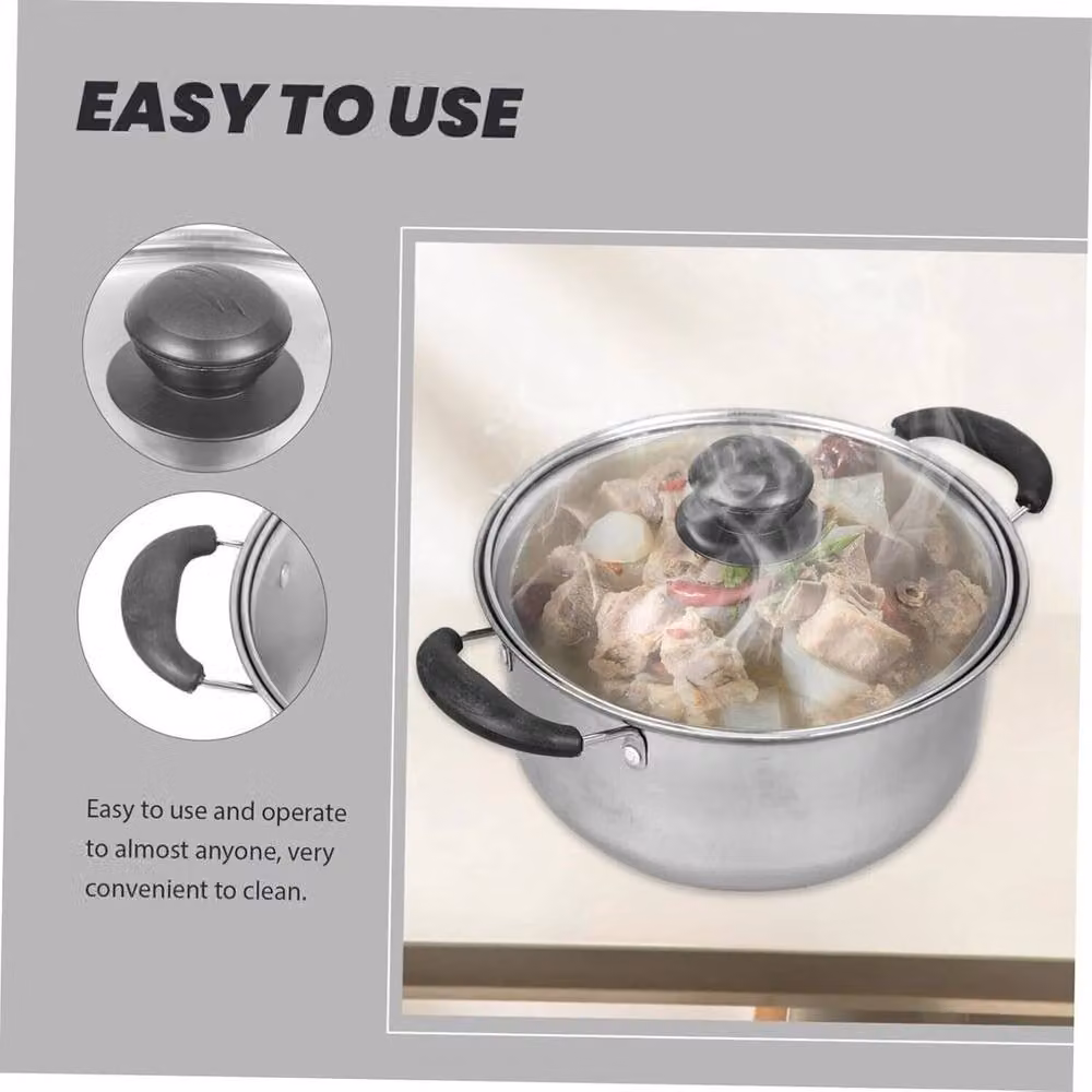 PAWNORA Stainless Steel Uncoated Stockpot Cooking Pot in Silver – 2