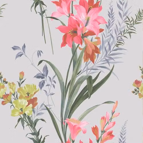 Belgravia Decor Thalia Red Floral Botanical Themed Matt Wallpaper