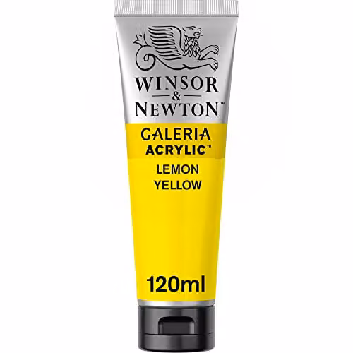 Winsor & Newton Galeria Acrylic Paint, Lemon Yellow, 120ml