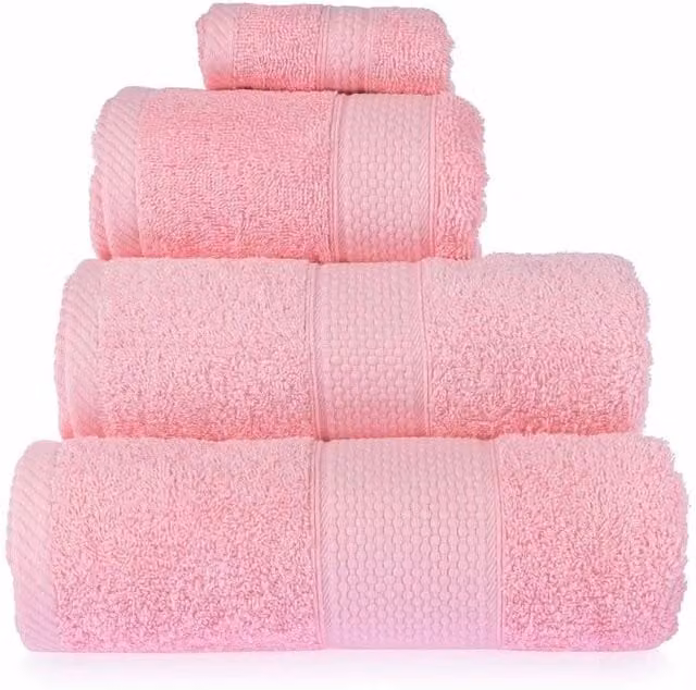 Homescapes Pink Turkish Cotton Bath Towel Set