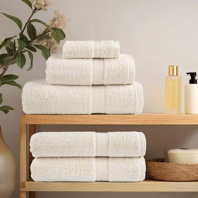 Berkfield Home SOLUND Premium Cotton Terry Soap Towels, Beige, 4 Pack, W/D/H: 30 x 30 x 30 cm, 600 gsm – 1