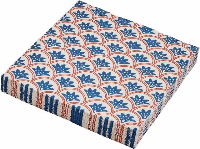 Land & Shore Dawn Paper Napkins, Blue/Red