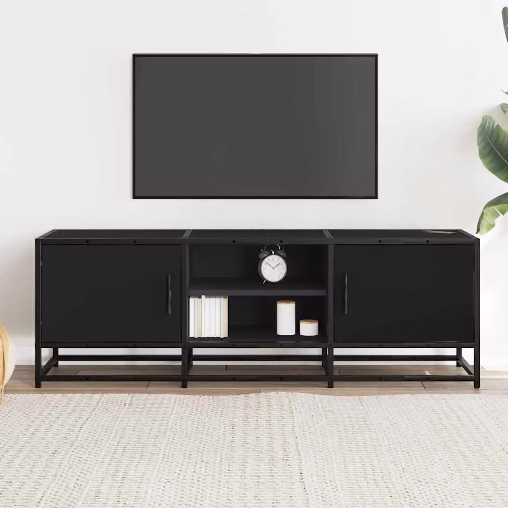 Berkfield Home Industrial TV Cabinet in Black, W/D/H: 120 x 41 x 35 cm – 3