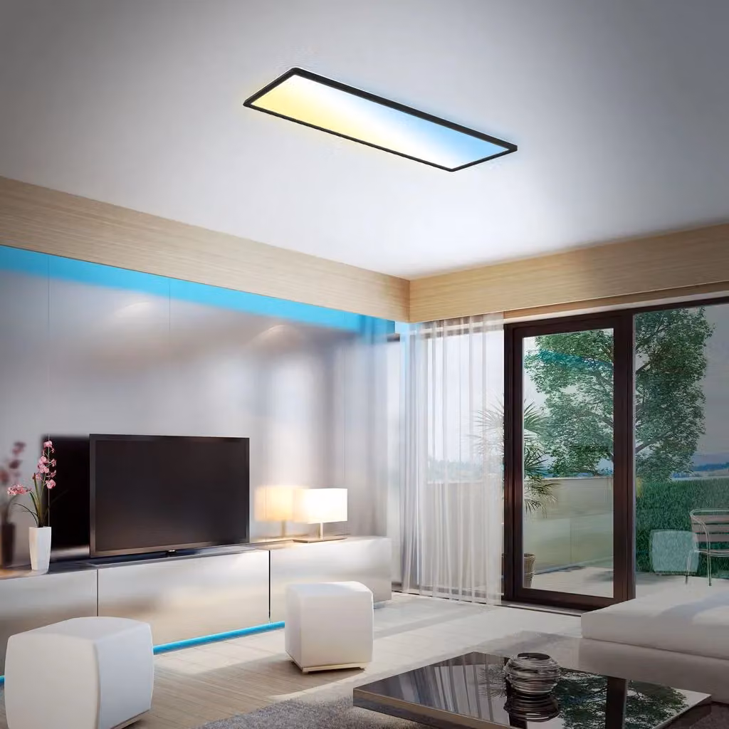 Briloner Black Ultraslim 23W CCT LED Ceiling Panel Light with Remote Control and Night-Light Function – 3