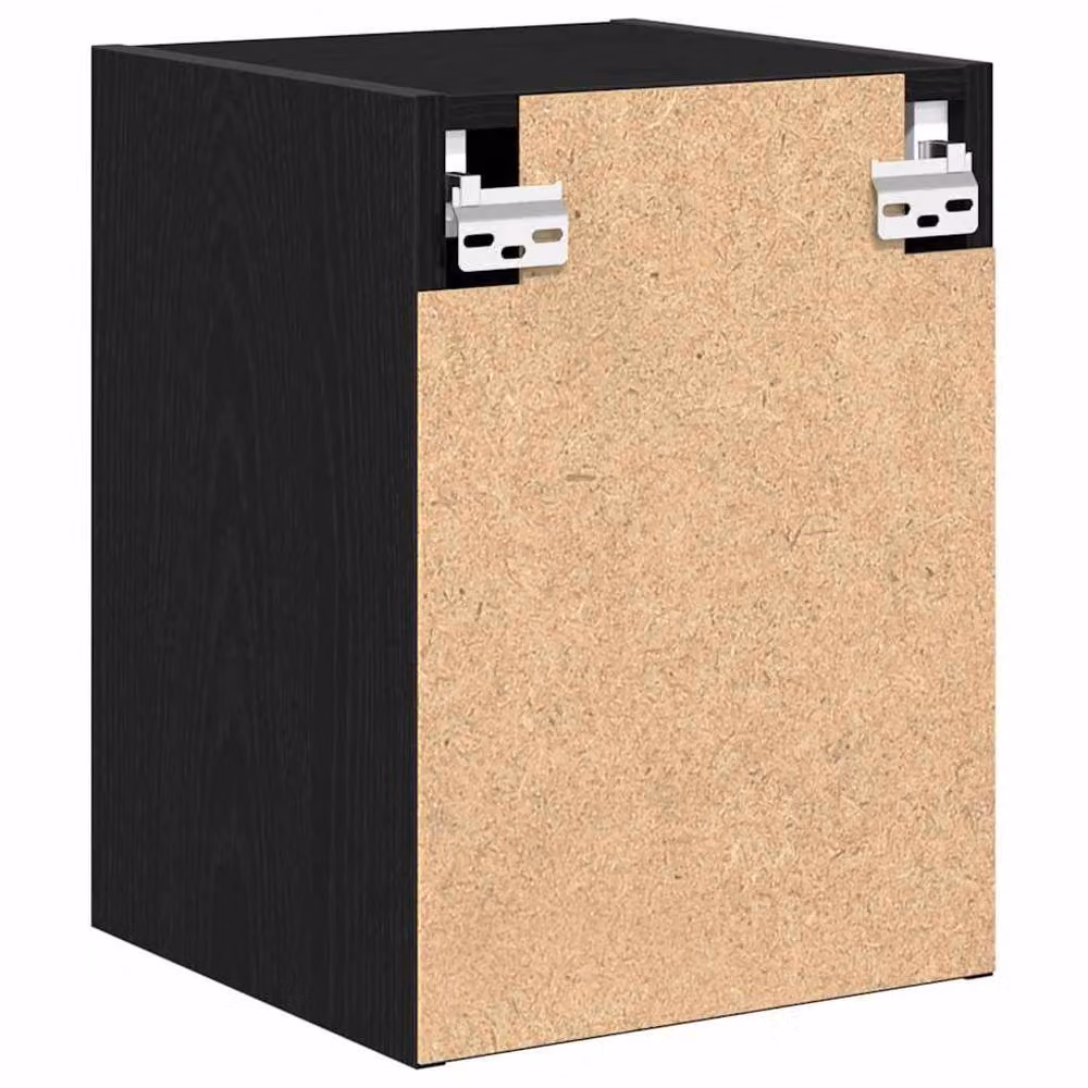 Berkfield Home Set of 2 Black Wall Mounted Garage Cabinets in Matt Engineered Wood – 5