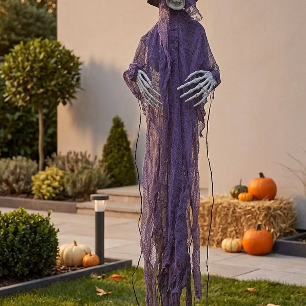 Garden Greatness Motion Activated Wailing Ghoul Halloween Decoration in Purple and Multicolour – 2