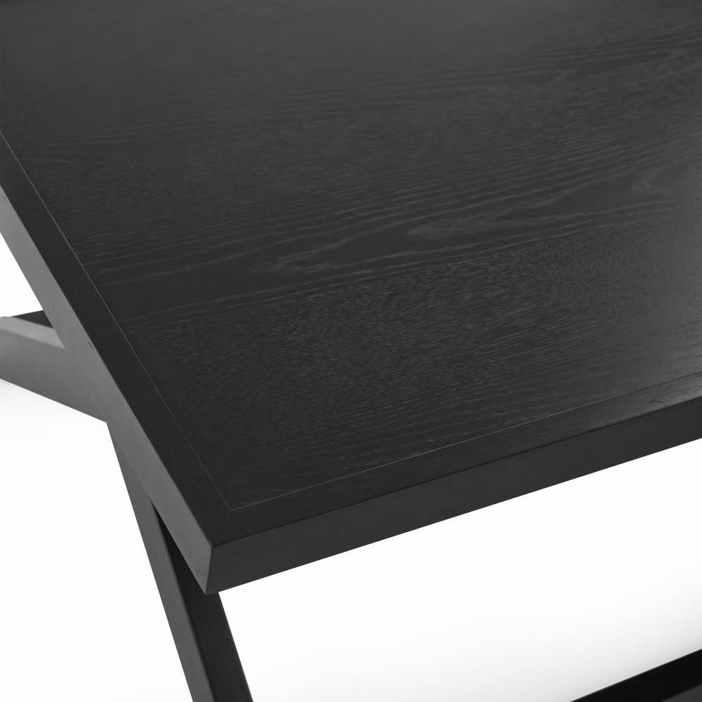 Cheshire Glenrothes Modern Rectangular Coffee Table in Black, W: 110 cm, D: 40 cm – 5