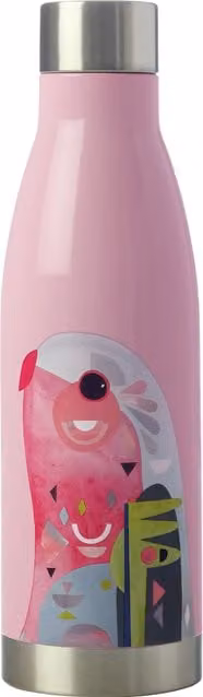 Maxwell Williams Pete Cromer Pink Parrot Vacuum Insulated Stainless Steel Bottle, 500ml