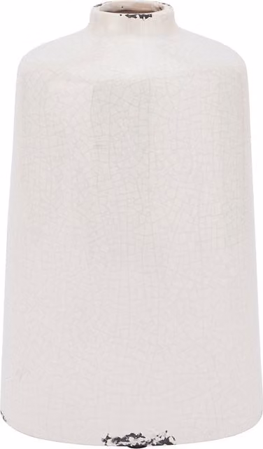 Glowrex Glazed Liv White Ceramic Tabletop Vase