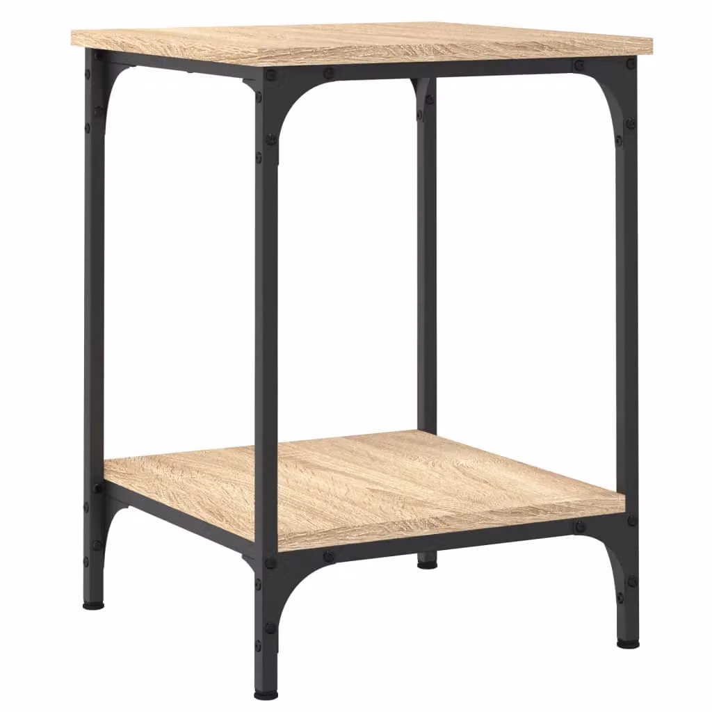 Berkfield Home Sonoma Oak Coffee Table in Brown, W/D/H: 40 x 40 x 55 cm – 2