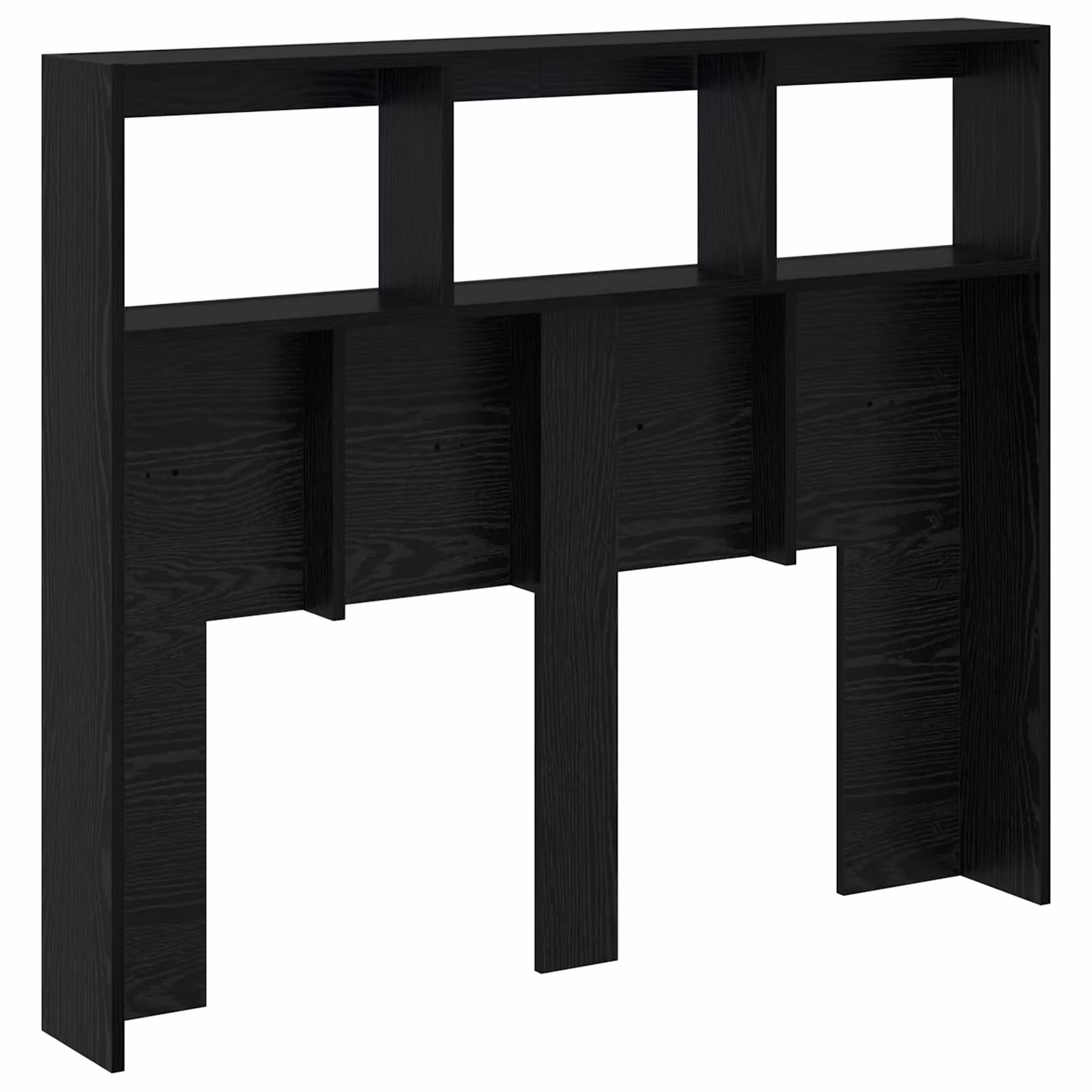 Berkfield Home Black Oak Headboard with Integrated Lighting and Bedside Shelf, W/D/H: 120 x 17 x 102 cm – 4
