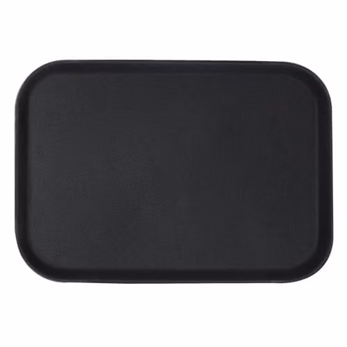 Argon Tableware Black Rectangular Non-Slip Serving Tray, W: 66 cm, D: 45.5 cm