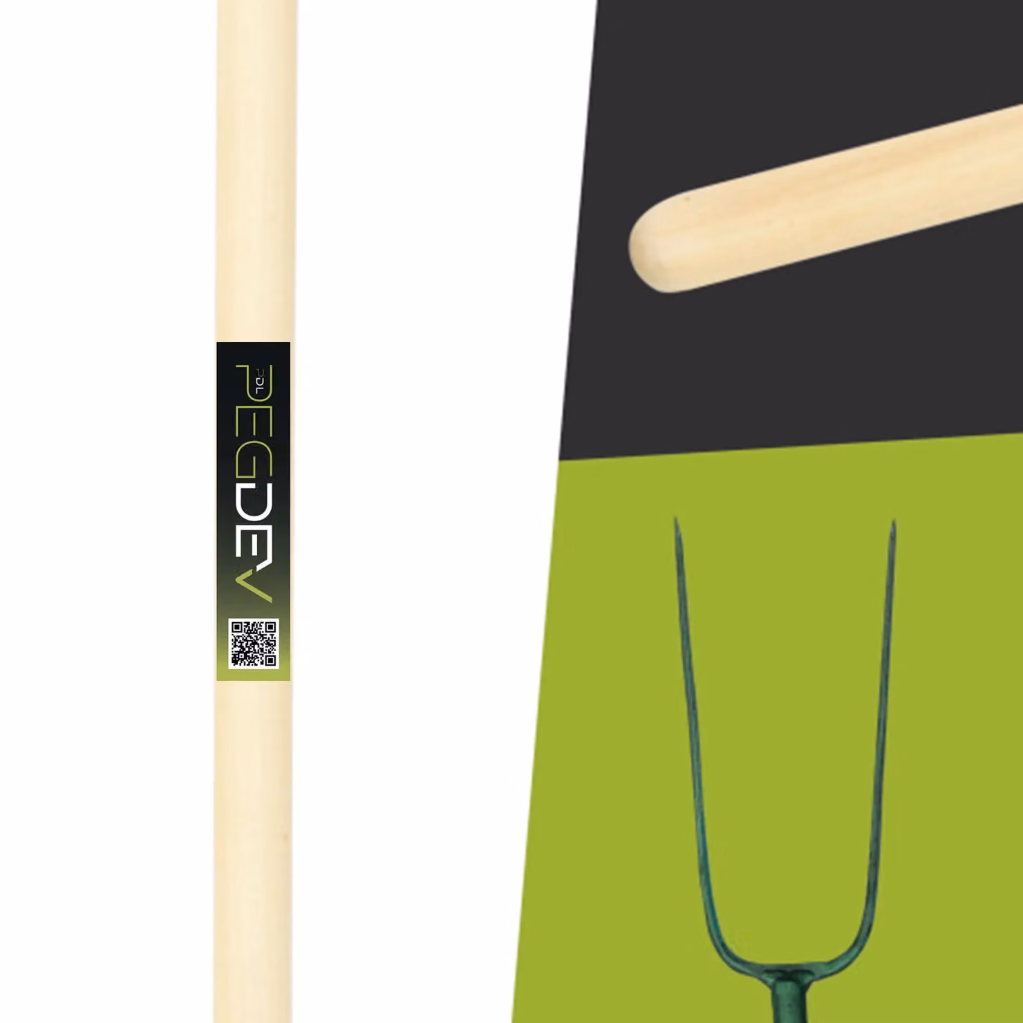 Pegdev Endurance Series 2-Prong Agricultural Fork with 54 inch Forged Ash Handle in Dark Green – 2
