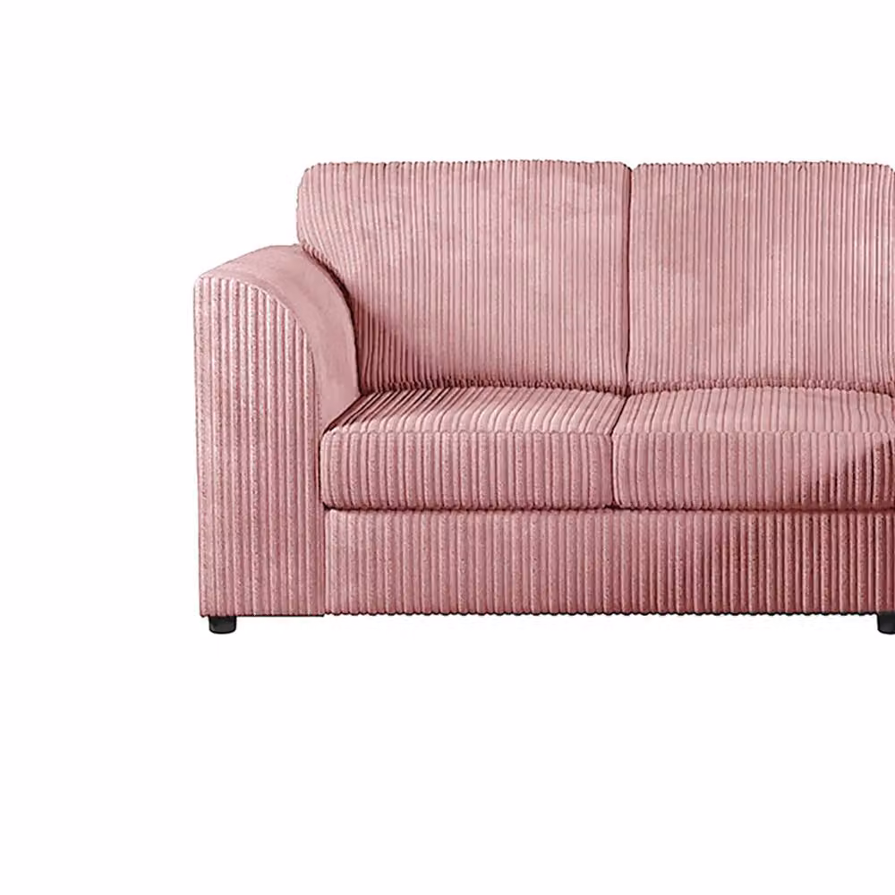 Luxor Living Luxor 4 Seater Jumbo Cord Fabric Sofa in Pink – 2