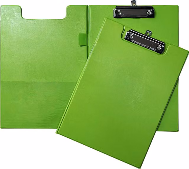 Janrax A4 Foldover Clipboard in Green and Yellow