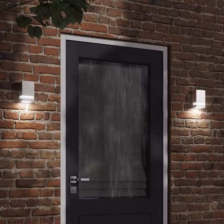 Berkfield Home Modern Silver Stainless Steel Outdoor Up and Down Wall Light