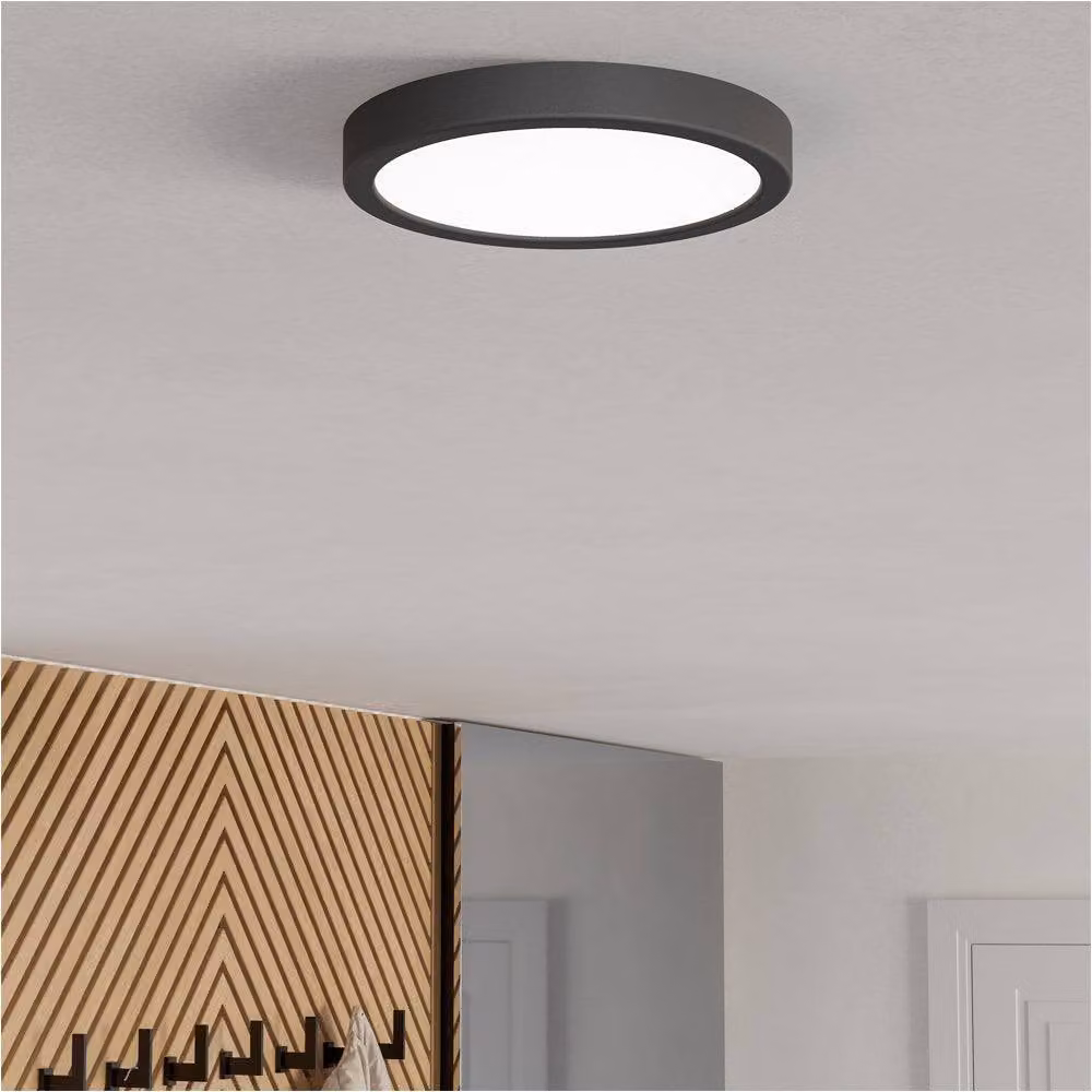 Loops 2 Pack Round Black LED Ceiling Lights for Modern Indoor Spaces – 3