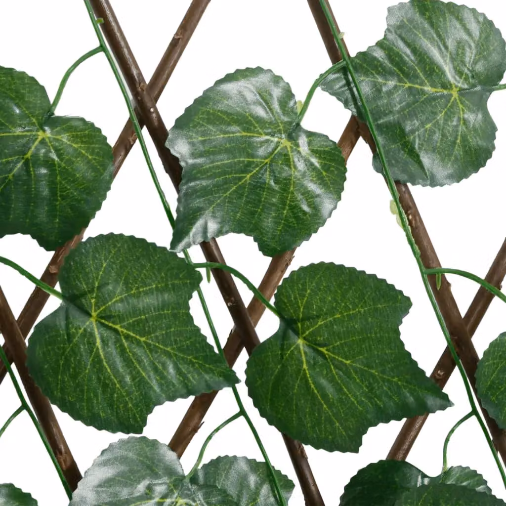 Berkfield Home Artificial Grape Leaf Trellis, Green, W: 190 cm, H: 60 cm – 4