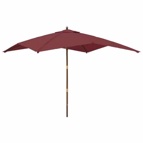 vidaXL Garden Parasol in Red with Polyester Fabric, W/D/H: 300 x 300 x 273 cm