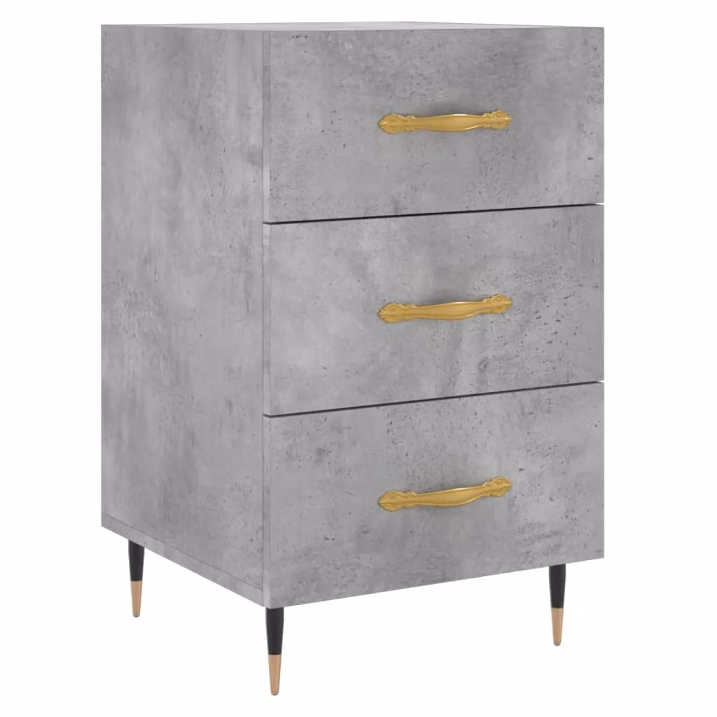 Berkfield Home Modern Bedside Cabinet in Grey, W/D/H: 40 x 40 x 66 cm – 2