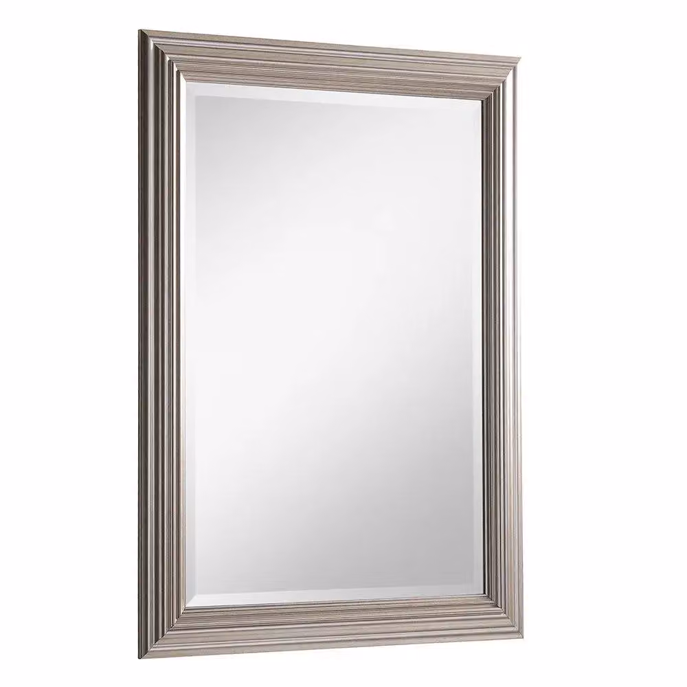 Yearn Mirrors Silvery Champagne Rectangular Wall Mirror, W: 128.5 cm, H: 75 cm – 3