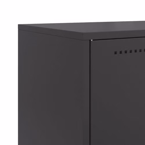 vidaXL Industrial Black Metal Sideboard, W/D/H: 68.5 x 38.5 x 107 cm – 3