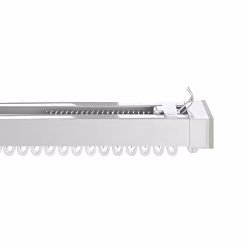 New Edge Blinds Extendable Metal Curtain Track in White – 1