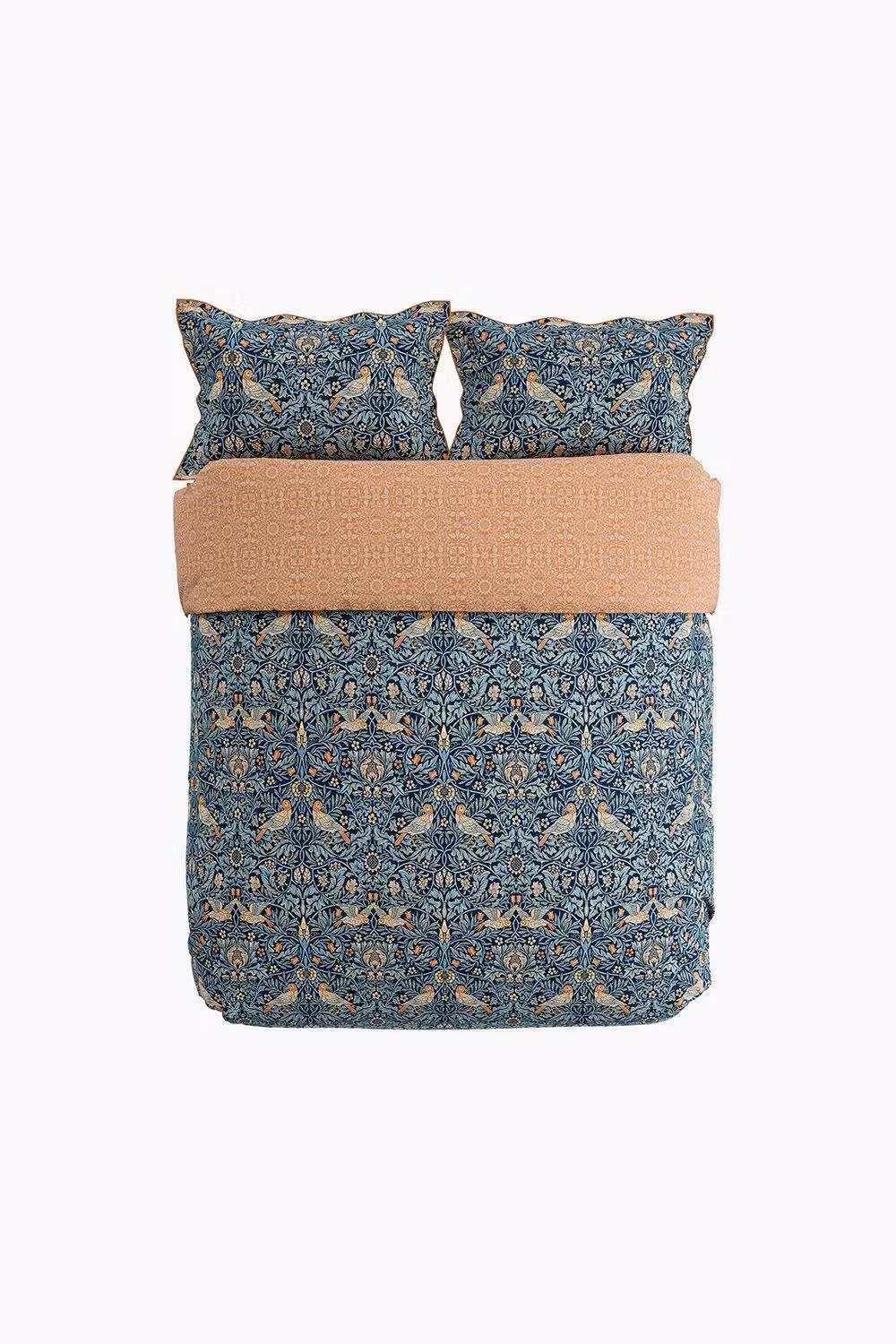 Morris & Co Bird Cotton Percale Duvet Cover and Pillowcase Set in Blue, Single (90 x 200 cm) – 2