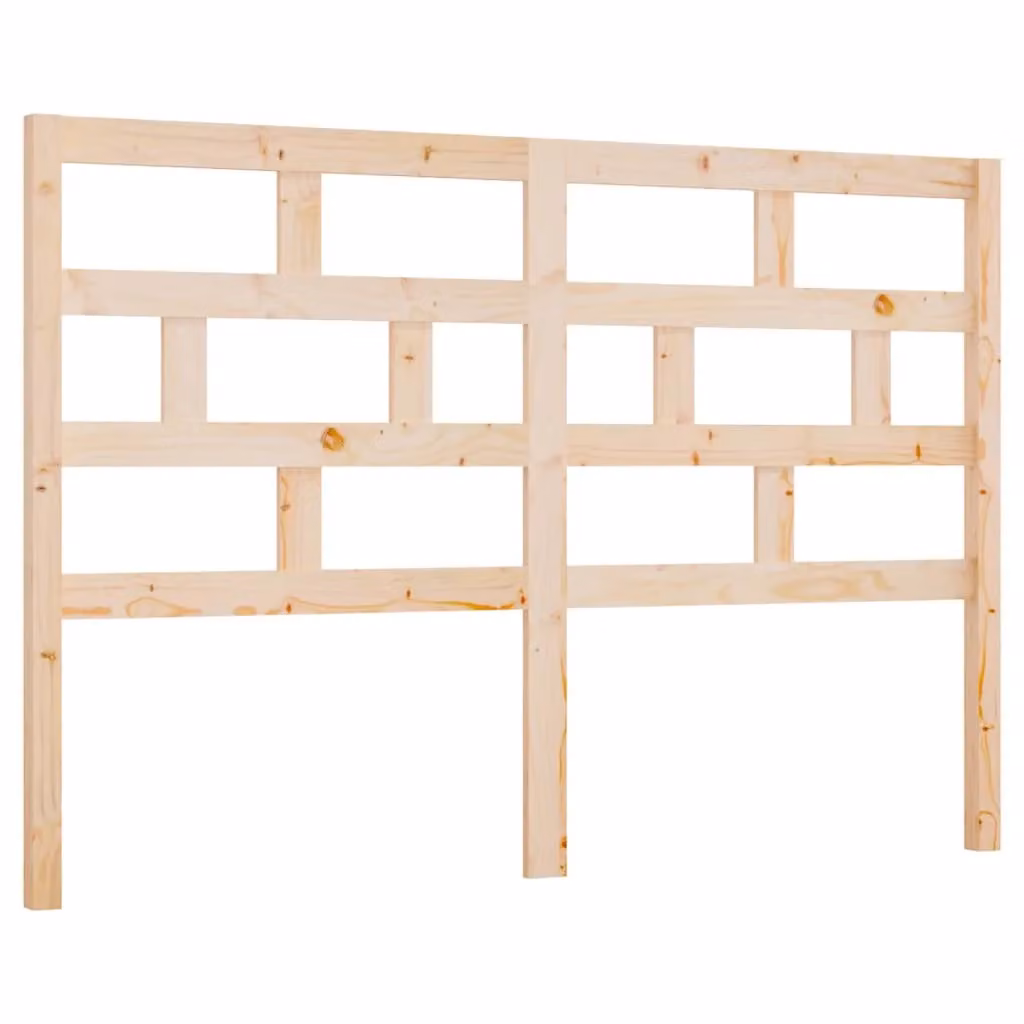 Berkfield Home Rustic Solid Wood Pine Bed Headboard, Brown, W: 126 cm, D: 4 cm, H: 100 cm