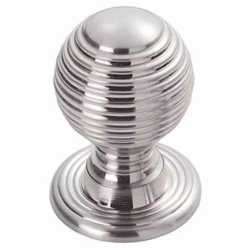 Loops 4 Pack Textured Reeded Ball Cupboard Door Knob in Polished Chrome – 2