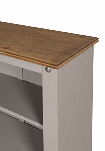 Mercers Furniture Corona Small Grey Waxed Pine Bookcase, H 100 cm x W 82 cm x D 29 cm – 3