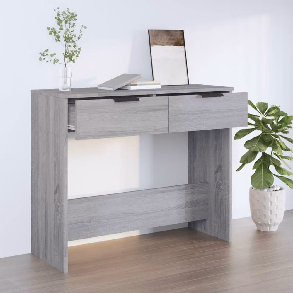 Berkfield Home Modern Grey Console Table W/D/H: 90 x 36 x 75 cm – 2