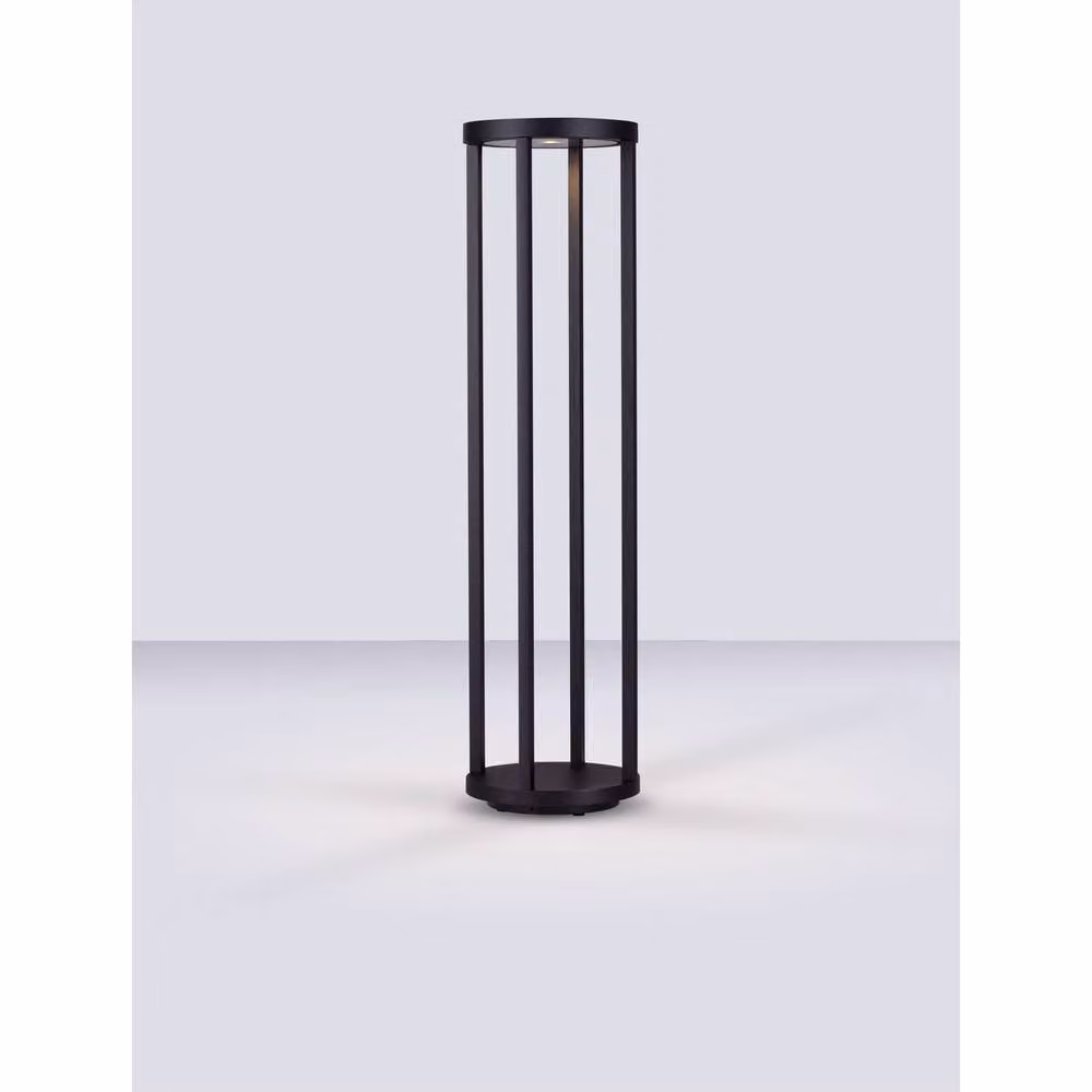 Netlighting Optus Outdoor LED Bollard in Dark Anthracite Grey, 9W, 459lm, 3000K, IP65 – 3