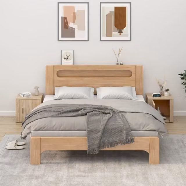 Berkfield Home Set of 2 Sonoma Oak Bedside Cabinets in Brown, W: 50 cm, D: 39 cm, H: 47 cm