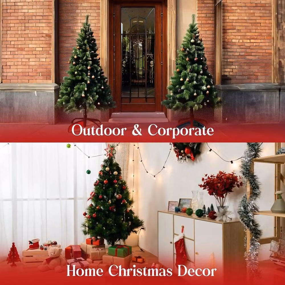 NESTLUNE Premium Realistic Artificial Christmas Tree in Green, H 100 cm x W 60 cm – 4