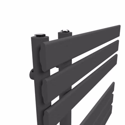 Lux Heat Anthracite Grey Open-Flat Designer Steel Towel Radiator H 80 cm x W 50 cm – 3