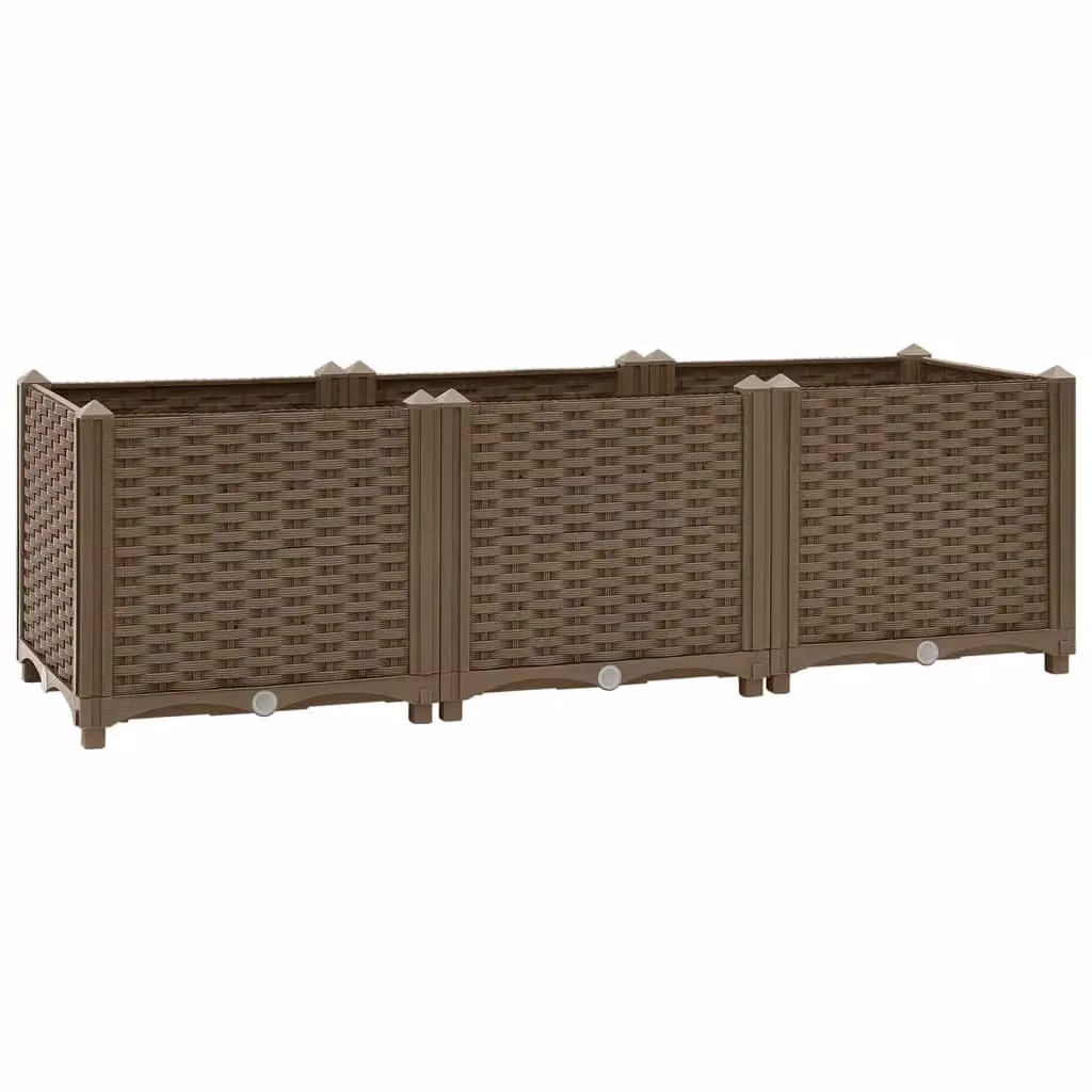 Berkfield Home Brown Polypropylene Raised Bed, W/D/H: 120 x 40 x 38 cm – 2