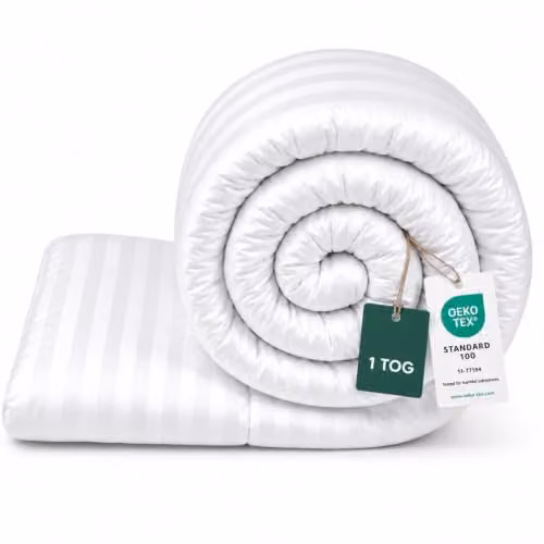 MHG Living 1 Tog Summer Duvet, White, W/D/H: 200 x 200 cm