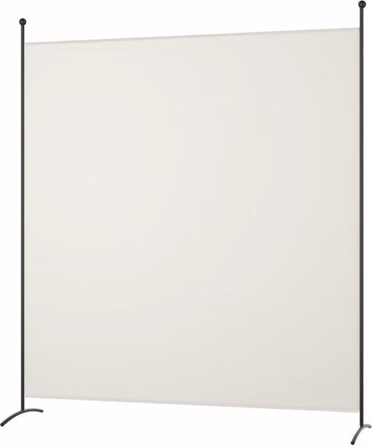 COSTWAY Single Panel Minimalist Room Divider in White, H 185 cm x W 180 cm