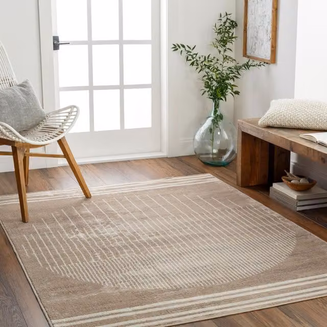 Livabliss Floransa Geometric Modern Rug in Grey, Brown and Beige, W: 80 cm, L: 220 cm – 1