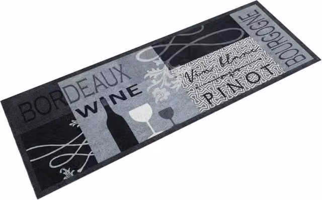 Berkfield Home Washable Velvet Kitchen Rug in Wine Grey, W: 45 cm x L: 150 cm – 1