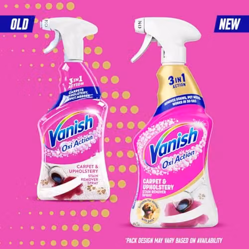 Vanish Oxi Action Carpet and Upholstery Stain Remover Spray, White and Multicolour – 6