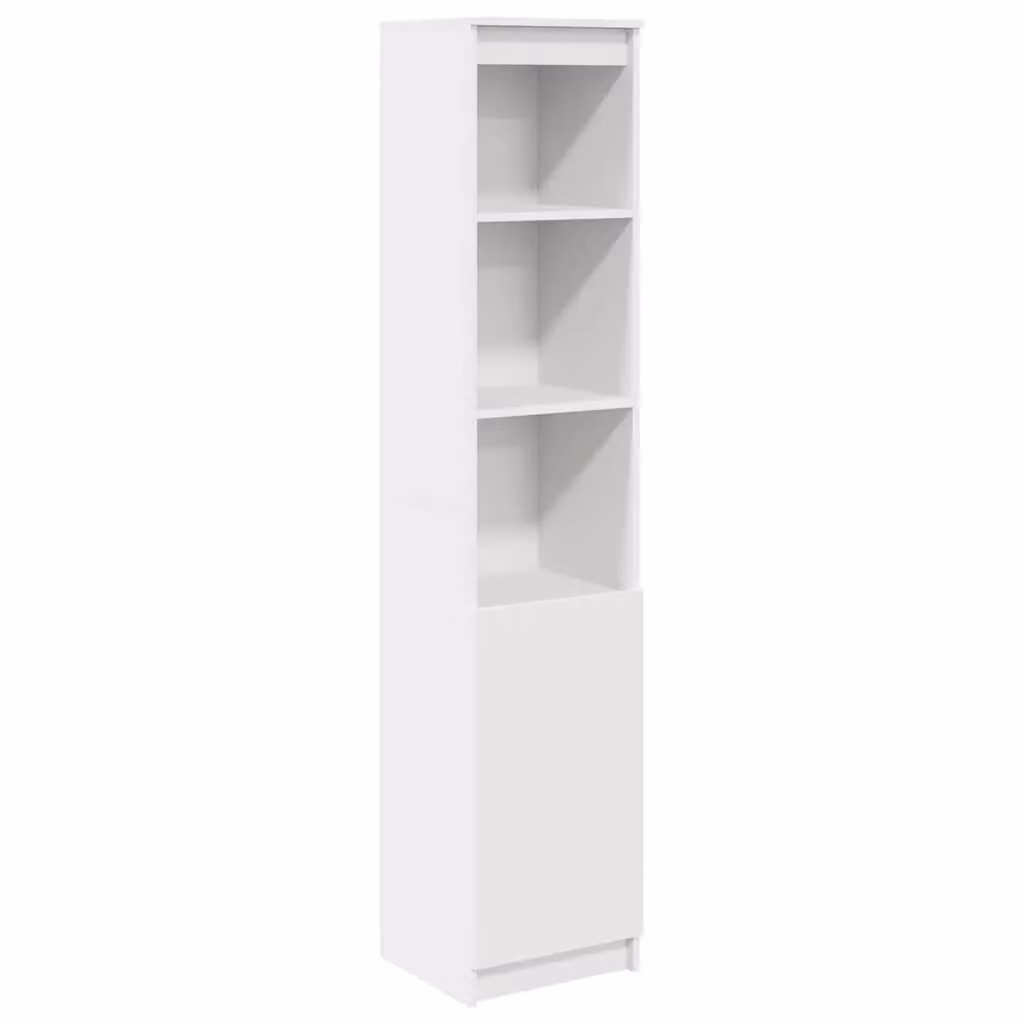 Berkfield Home White Highboard in Matt MDF, W/D/H: 37.5 x 35 x 180 cm – 2