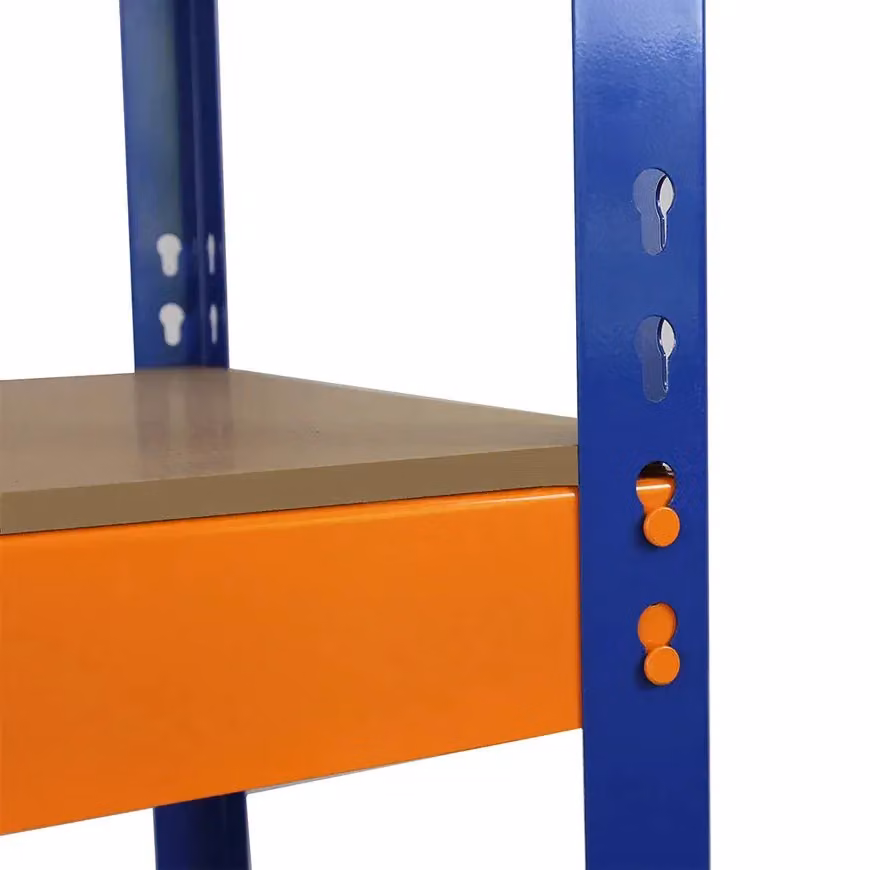 S-Rax 10 Pack Blue Metal and MDF Freestanding Racking with Adjustable Shelves, H x W x D: 180 x 150 x 50 cm – 3