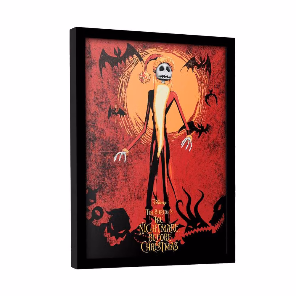 The Nightmare Before Christmas Jack Skellington Framed Red Paper Poster – 2