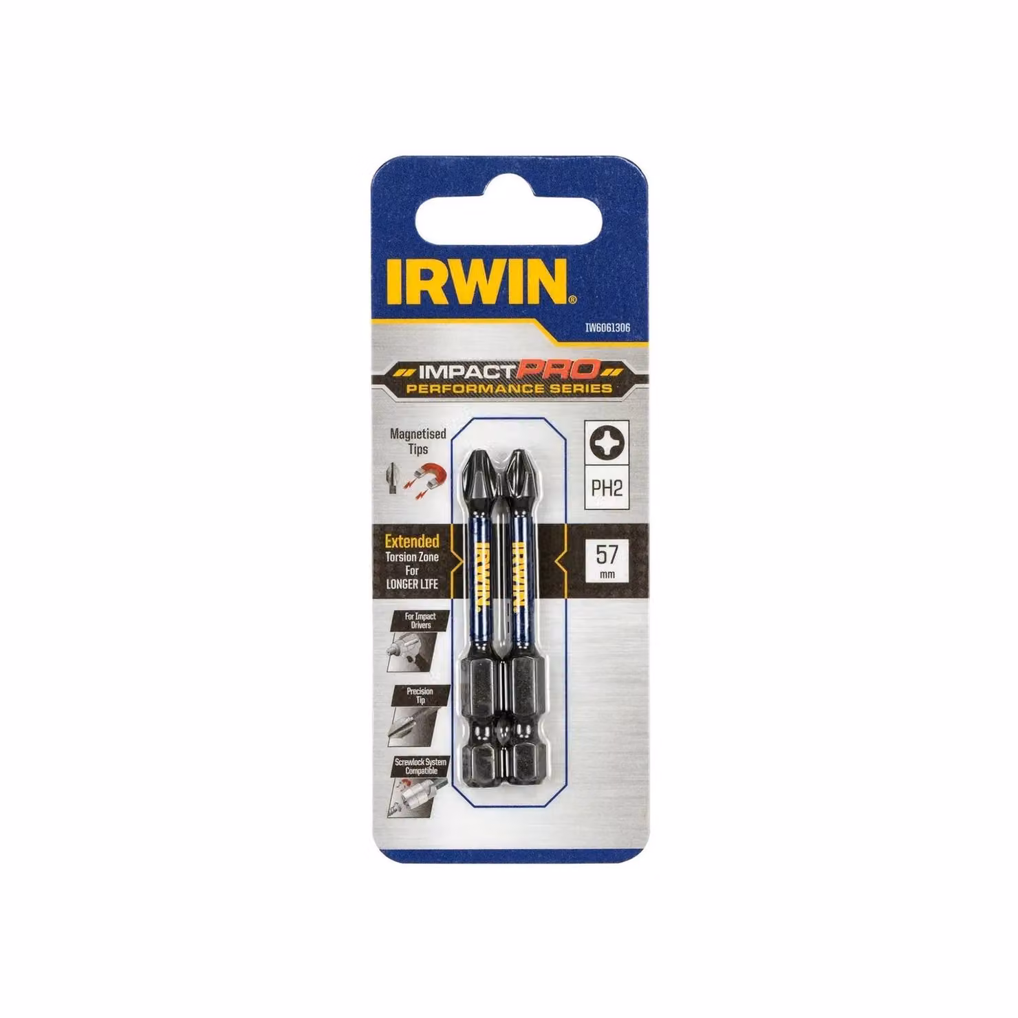 IRWIN Impact Pro Performance Phillips Screwdriver Bits, Multicolour – 2