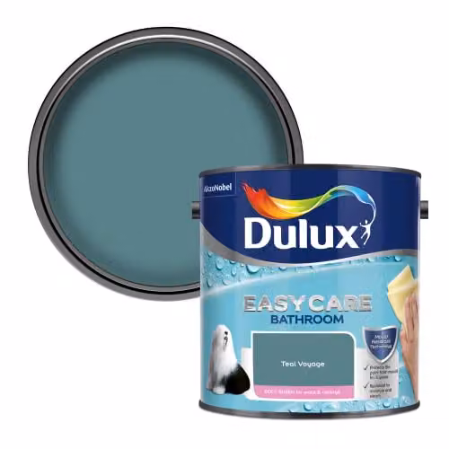 Dulux Easycare Bathroom Mould Resistant Soft Sheen Paint - Petrol Blue - 2.5L