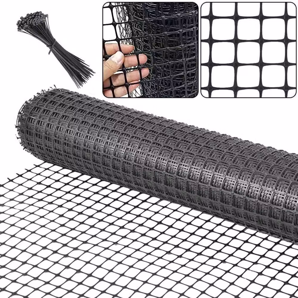 SPETLEK Black PVC Plastic Netting, 3 Rolls (Total 30m) – 3
