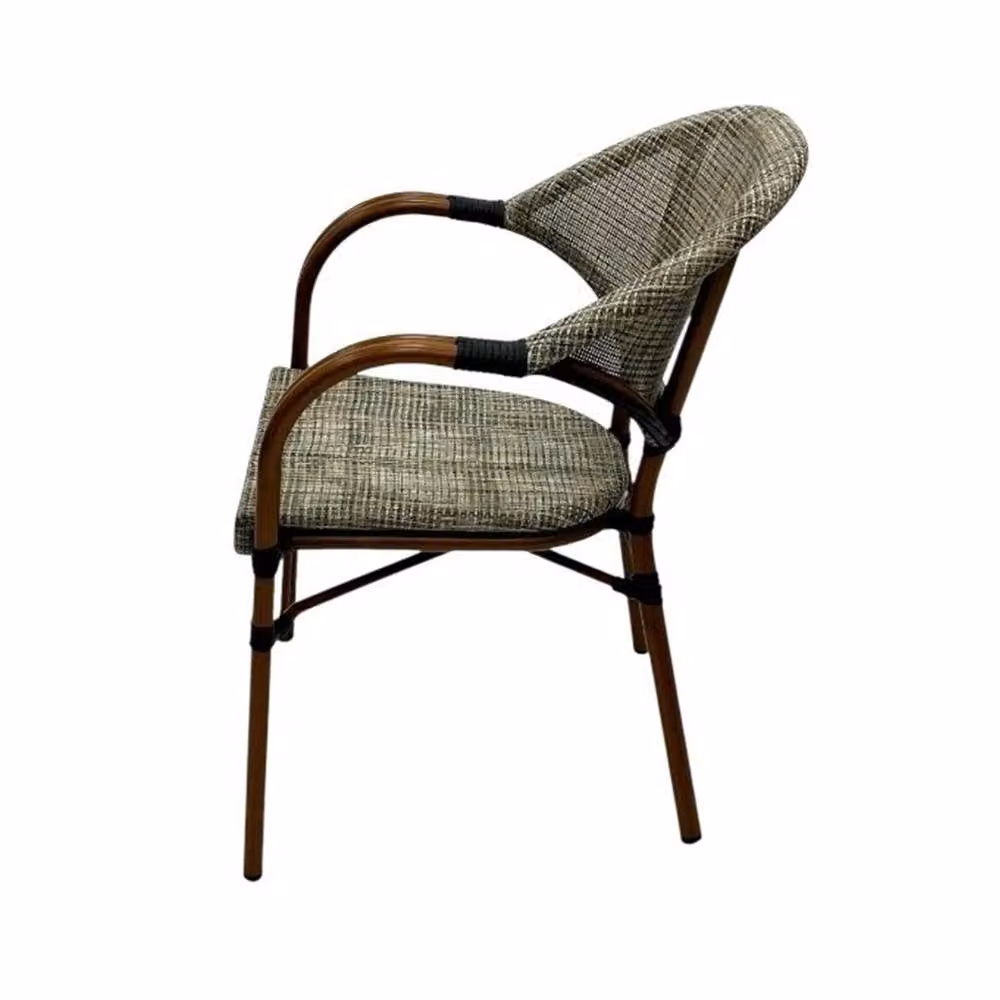 Nordara Grey Commercial Grade Stacking Rattan Armchair for Garden, Balcony or Terrace, W/D/H: 100 x 100 x 100 cm – 2