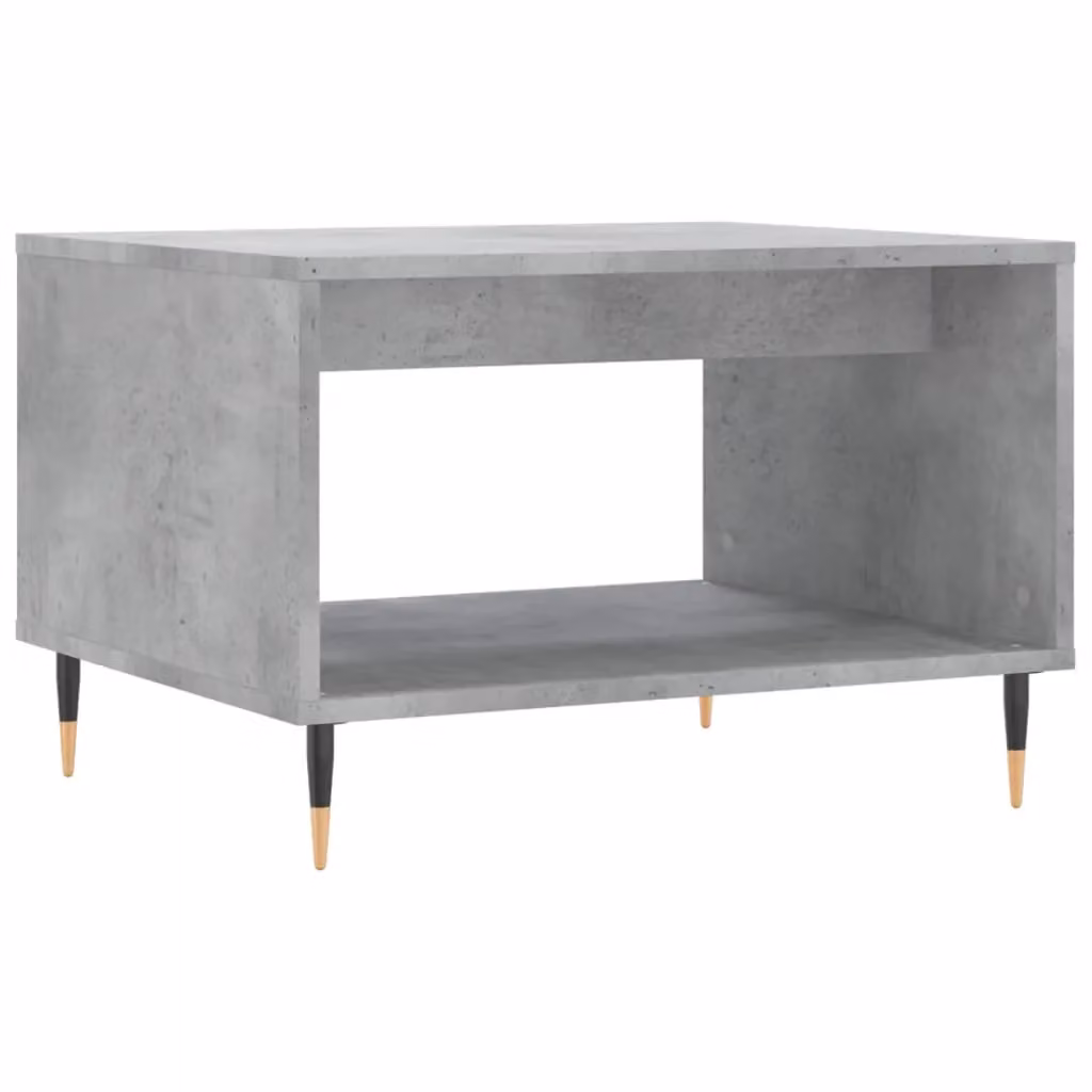 Berkfield Home Modern Square Coffee Table in Concrete Grey, W: 60 cm, D: 50 cm, H: 40 cm – 2